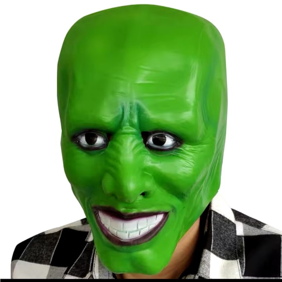 2x Green Masks from movie The Mask Jim Carrey Cosplay Costume - Picture 10 of 16